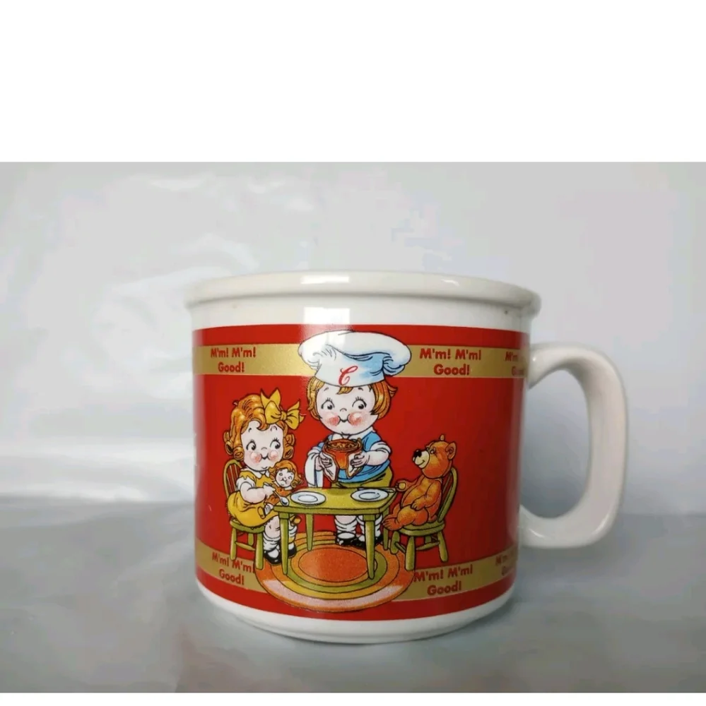 1998 Campbell's Soup Chef Kid “Mm! Mm! Good!” Mug/Cup/Bowl 14oz Houston Harvest!